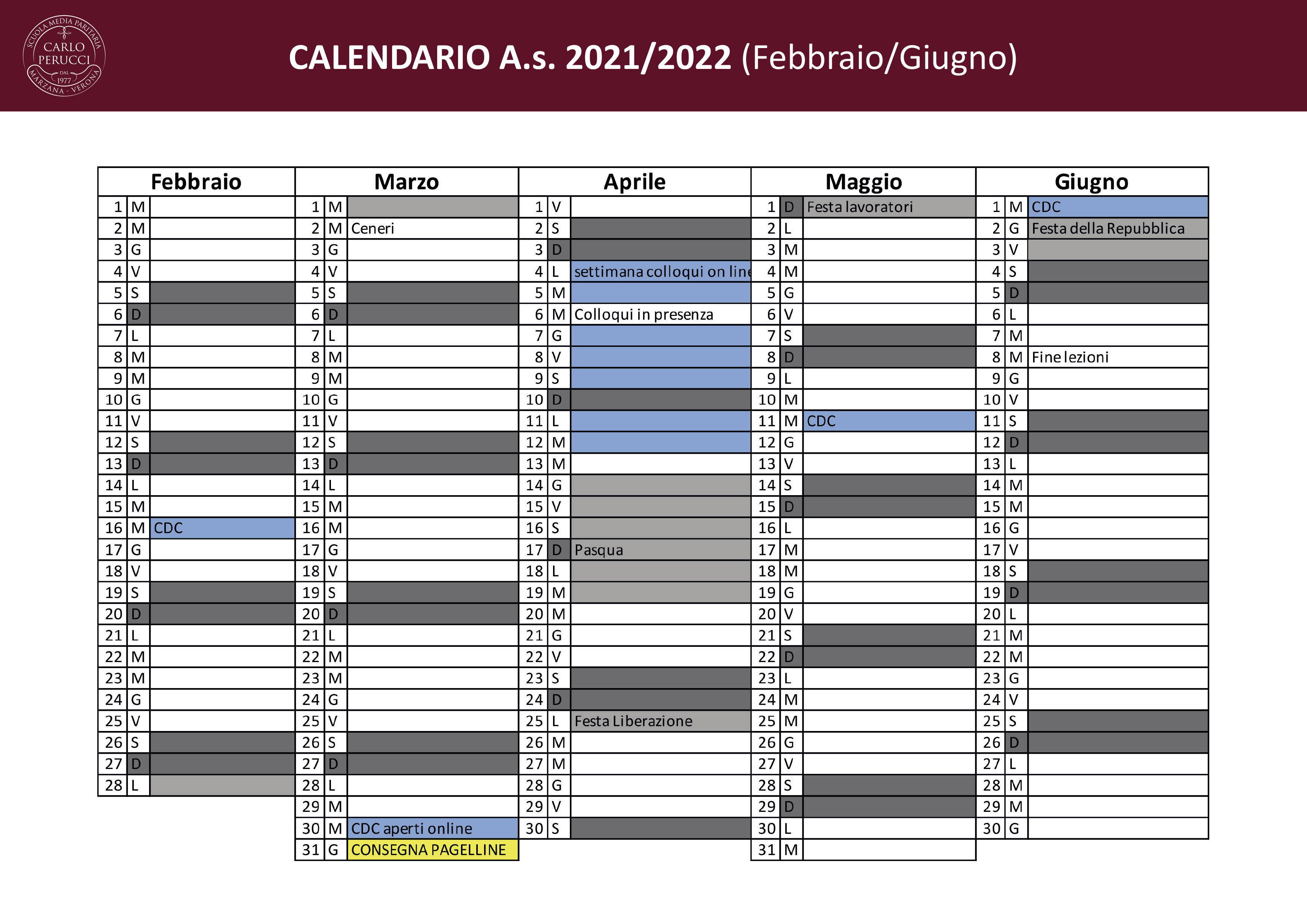 A4 calendario scolastico rev02 febbraio giugno