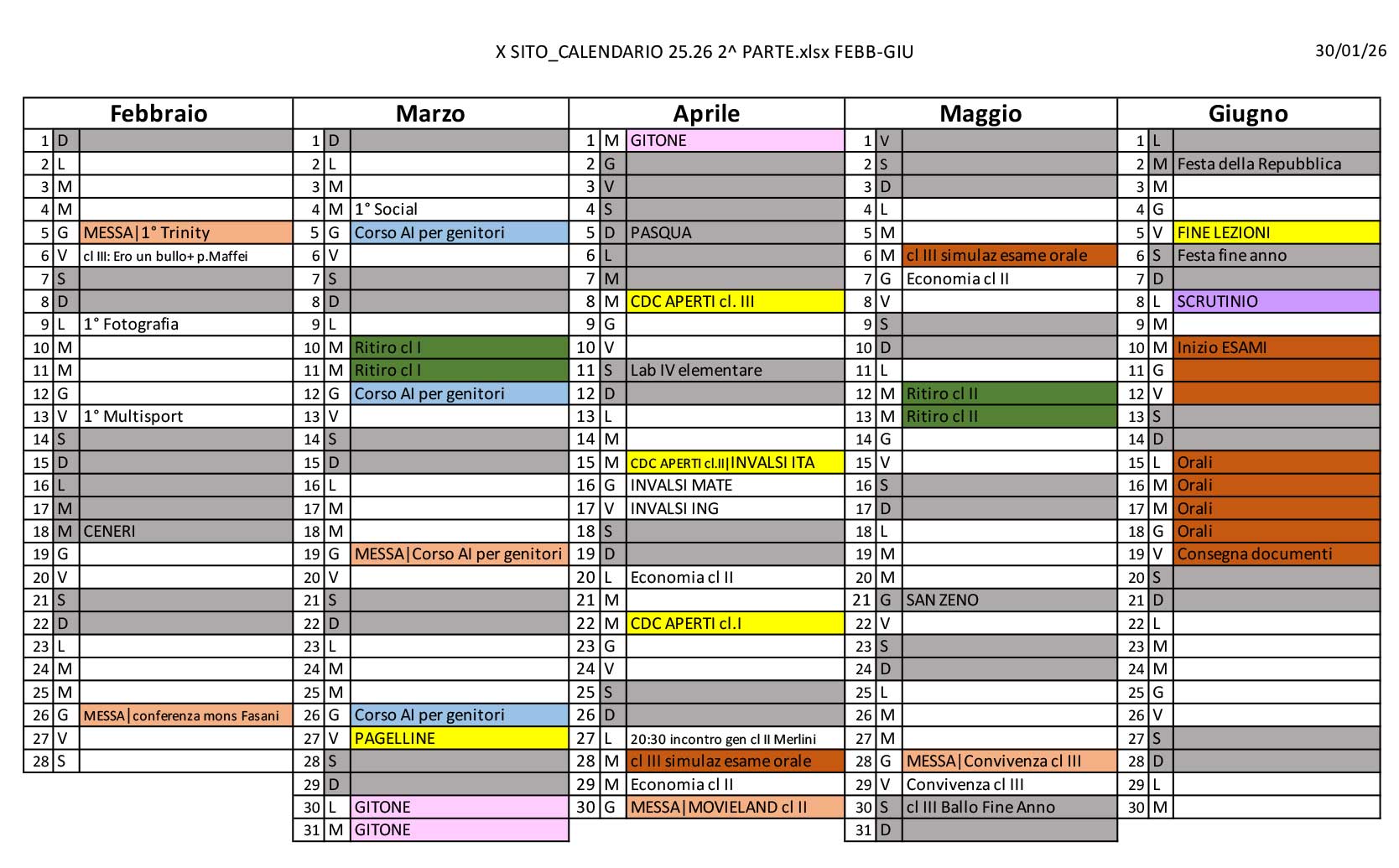 calendario scolastico 25 26 2parte